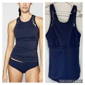 Navy Blue Tankini with Cutout Design swimwear top size 40B/C